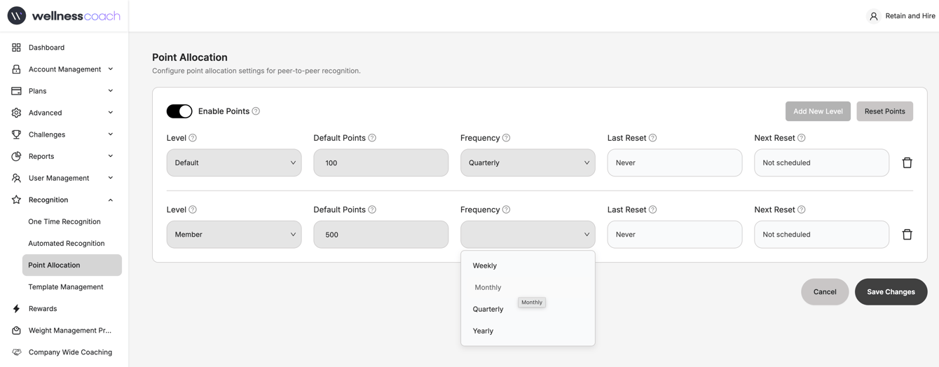 Configuring Recognition in the Admin Portal