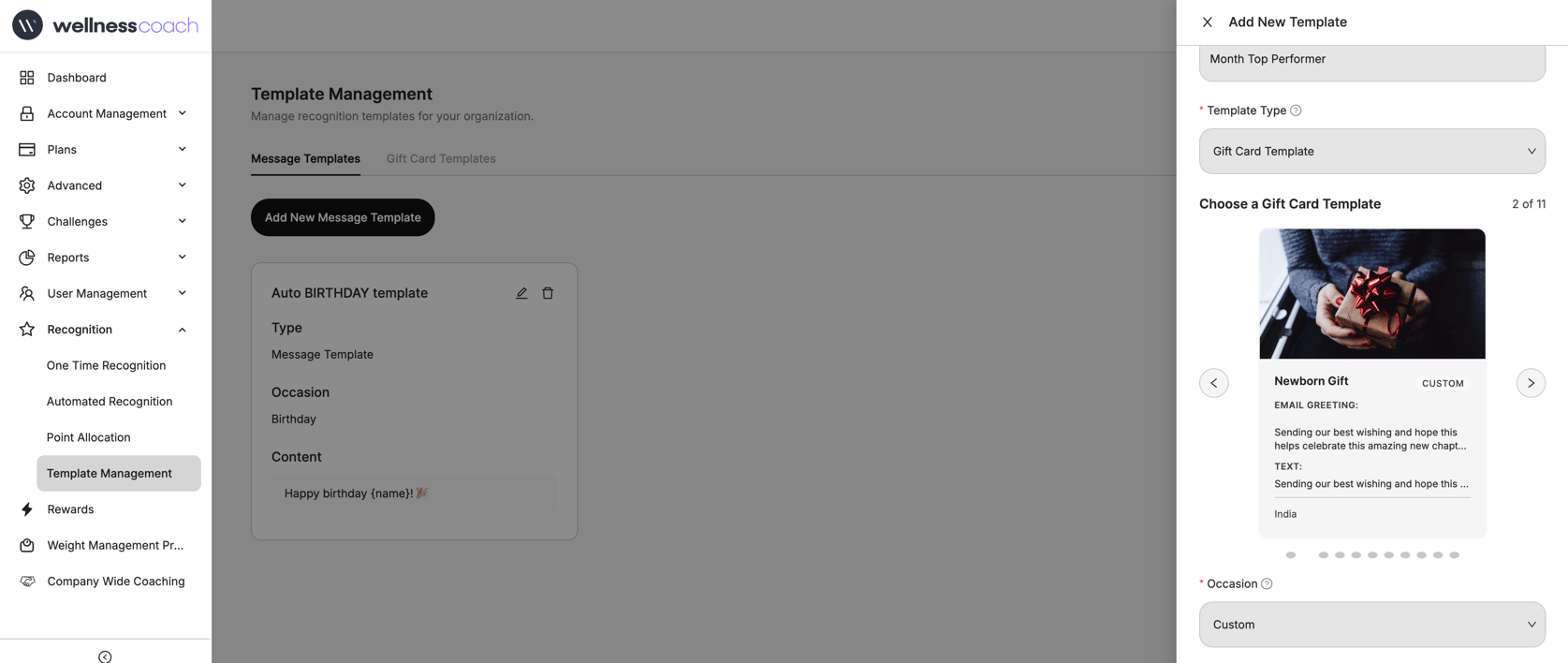 Configuring Recognition in the Admin Portal